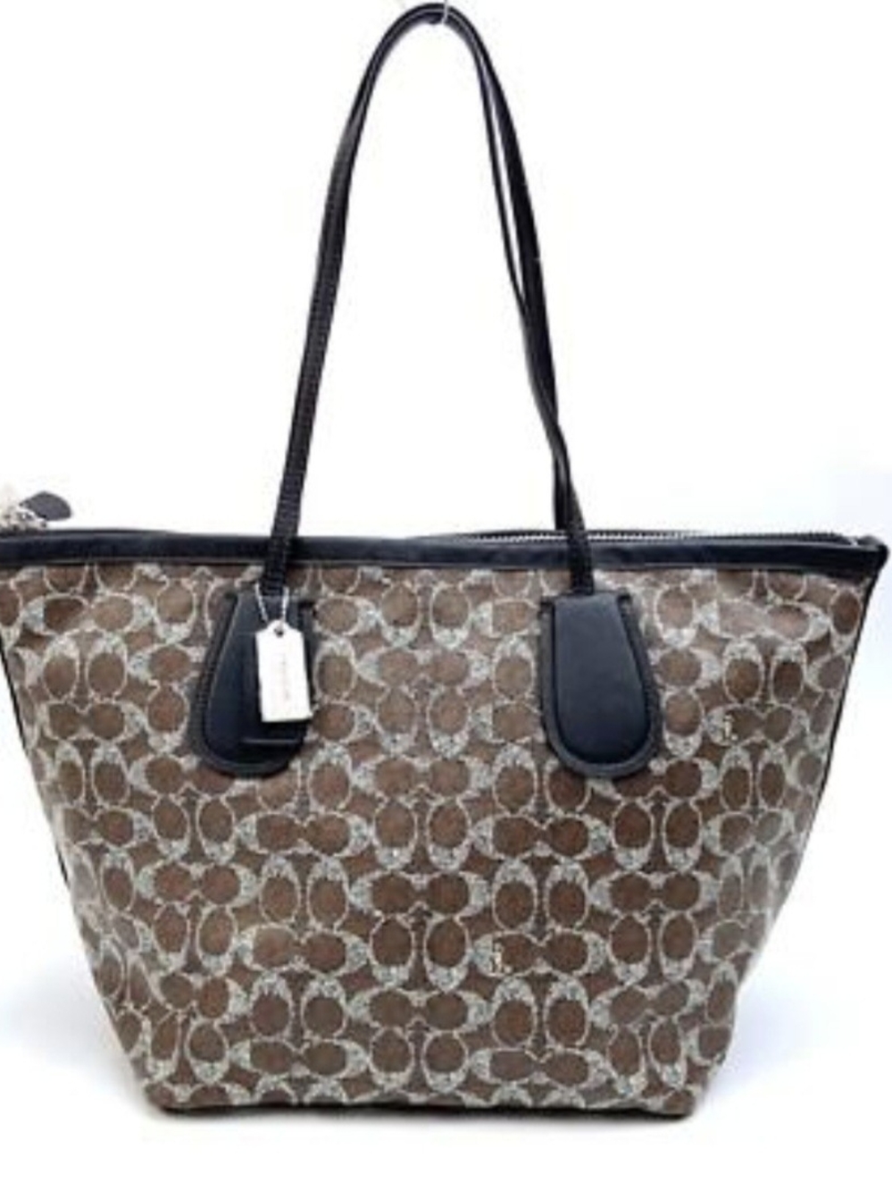 NWT Coach Taxi Zip Top Signature Canvas Tote Bag